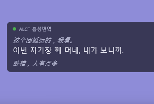 ALCT 실시간 번역 오버레이